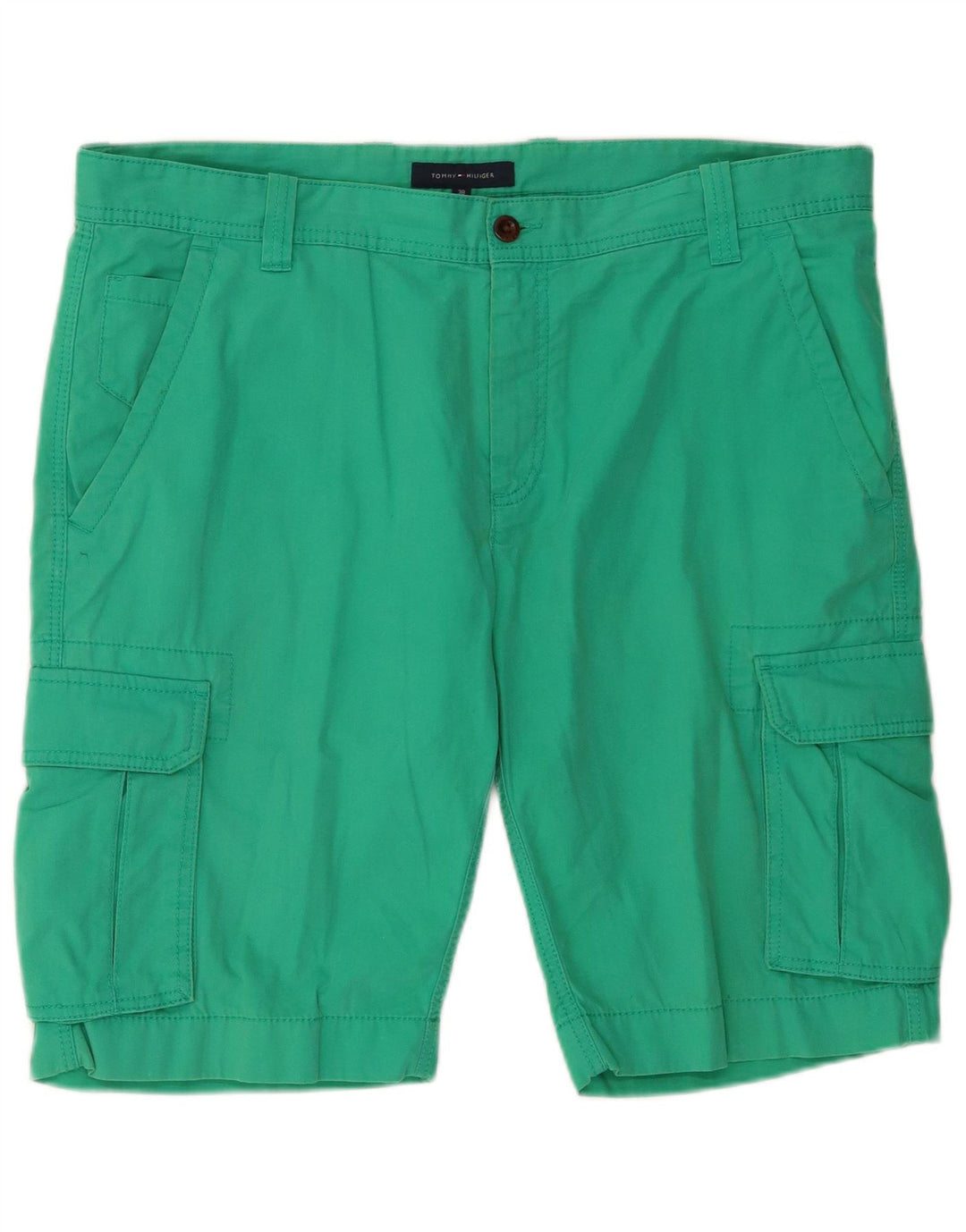 TOMMY HILFIGER Pantaloni scurți cargo pentru bărbați W38 XL bumbac verde