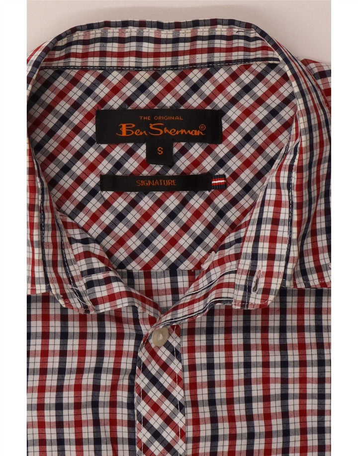 Cămașă cu mânecă scurtă semnătură pentru bărbați Ben Sherman, carouri mici, multicolore