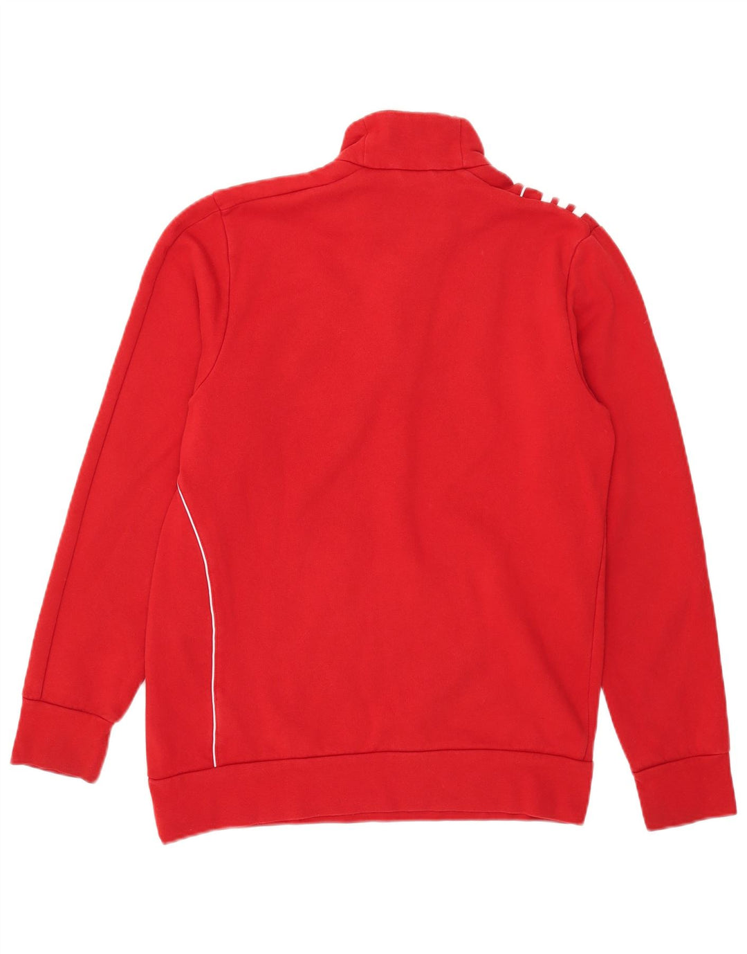 Hanorac pentru bărbați Adidas, cu fermoar, cu gât, pulover, bumbac roșu mediu