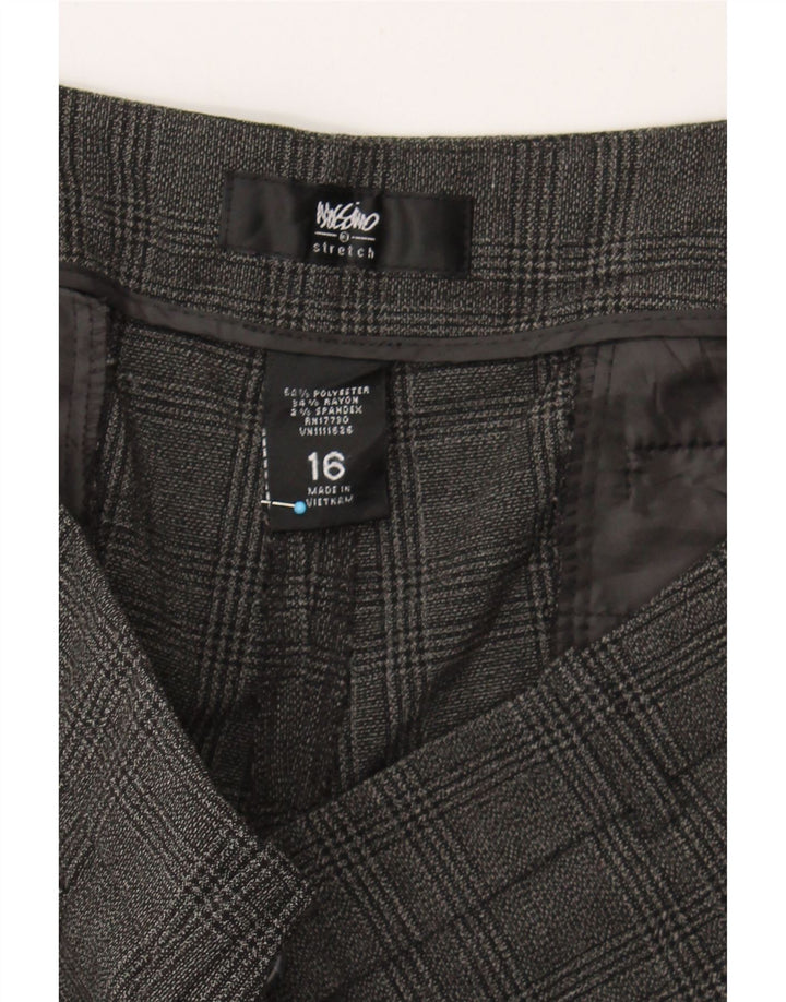 MOSSIMO Womens Bootcut Casual Trousers US 16 2XL W40 L32 Grey Check Vintage Mossimo and Second-Hand Mossimo from Messina Hembry 