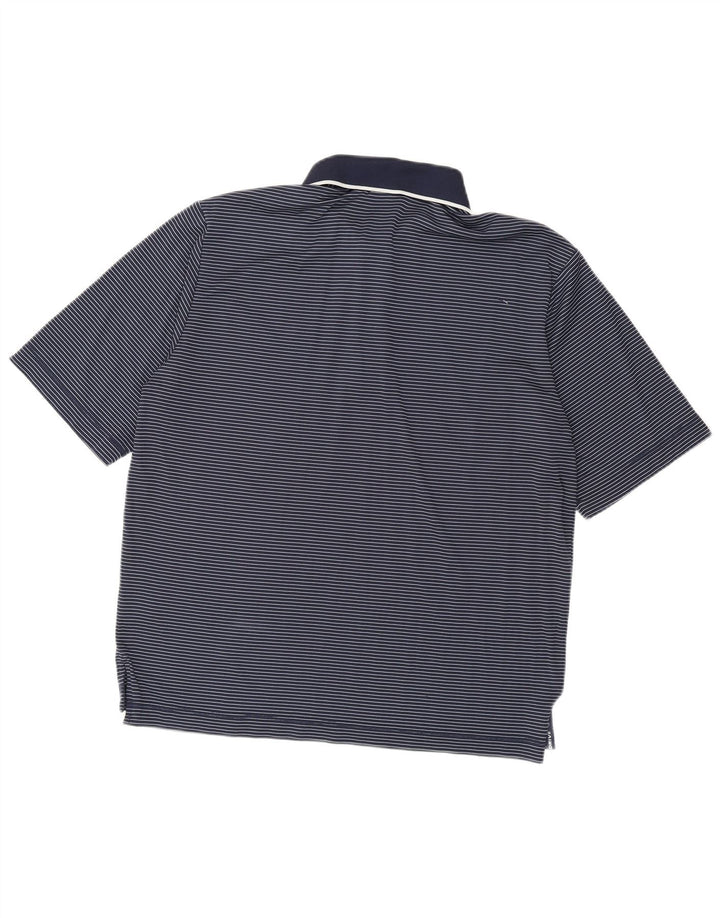 Cămașă polo pentru bărbați Chervo IT 48 Medium Bleumarin cu dungi Poliamidă