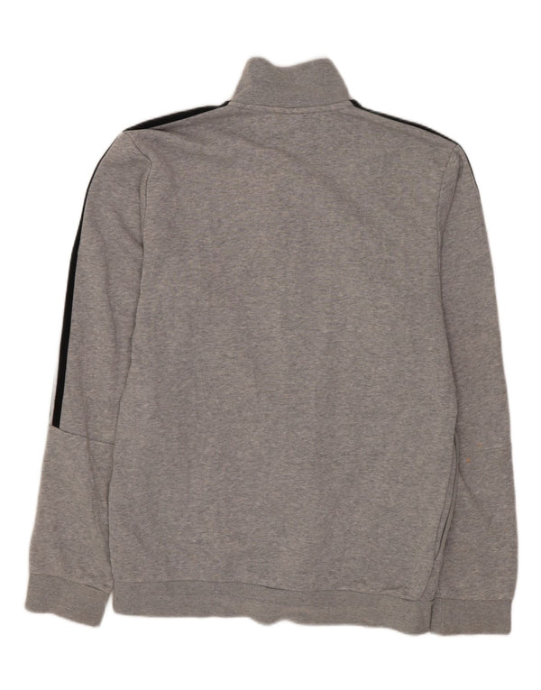 ADIDAS Mens Tracksuit Top Jacket UK 36/38 Small Grey Flecked Cotton