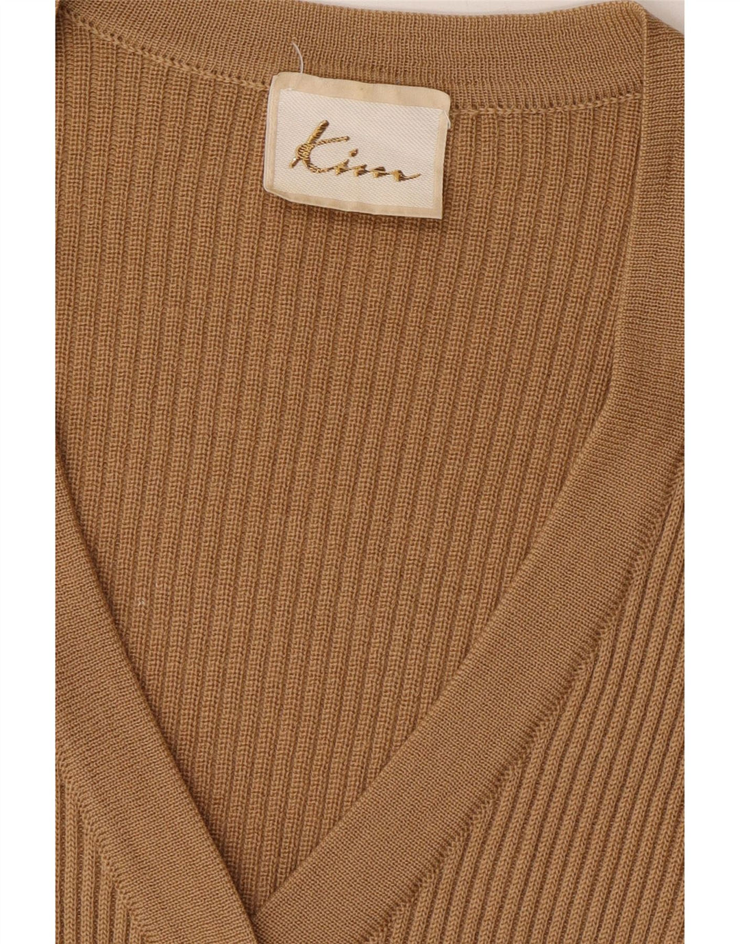 VINTAGE Womens Cardigan Sweater UK 10 Small Brown Vintage Vintage and Second-Hand Vintage from Messina Hembry 