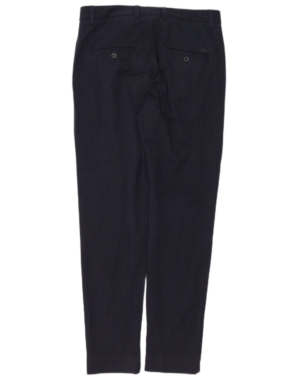 Pantaloni de costum Jack & Jones Marco slim pentru bărbați L31 L32 bleumarin cu dungi