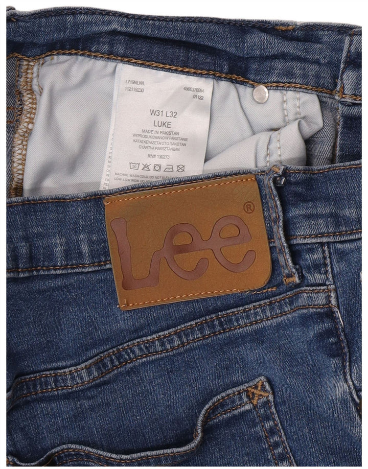 Blugi Lee Luke Slim pentru femei W31 L32 Bumbac albastru