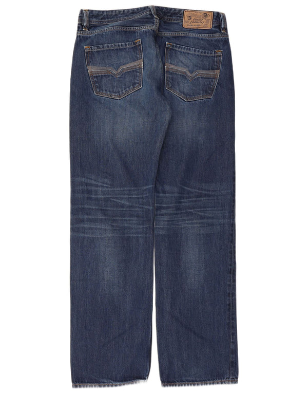 Blugi DIESEL Larkee pentru bărbați, în formă regulată, drepte, L34 L32, bumbac albastru