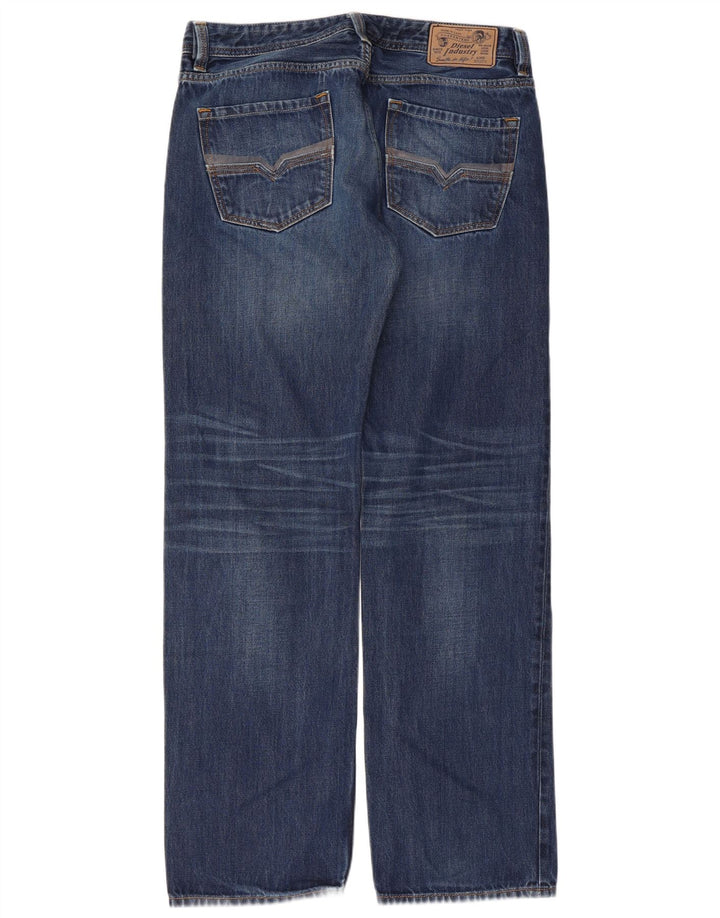 Blugi DIESEL Larkee pentru bărbați, în formă regulată, drepte, L34 L32, bumbac albastru