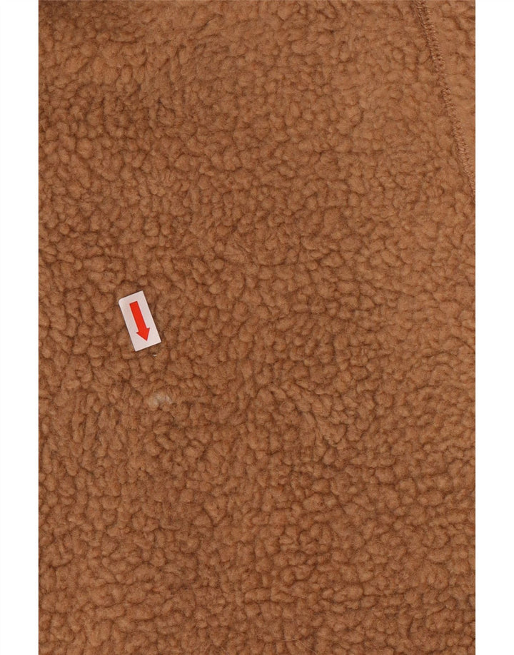 Gilet reversibil pentru bărbați din fleece vintage UK 38 Medium Bej Poliester