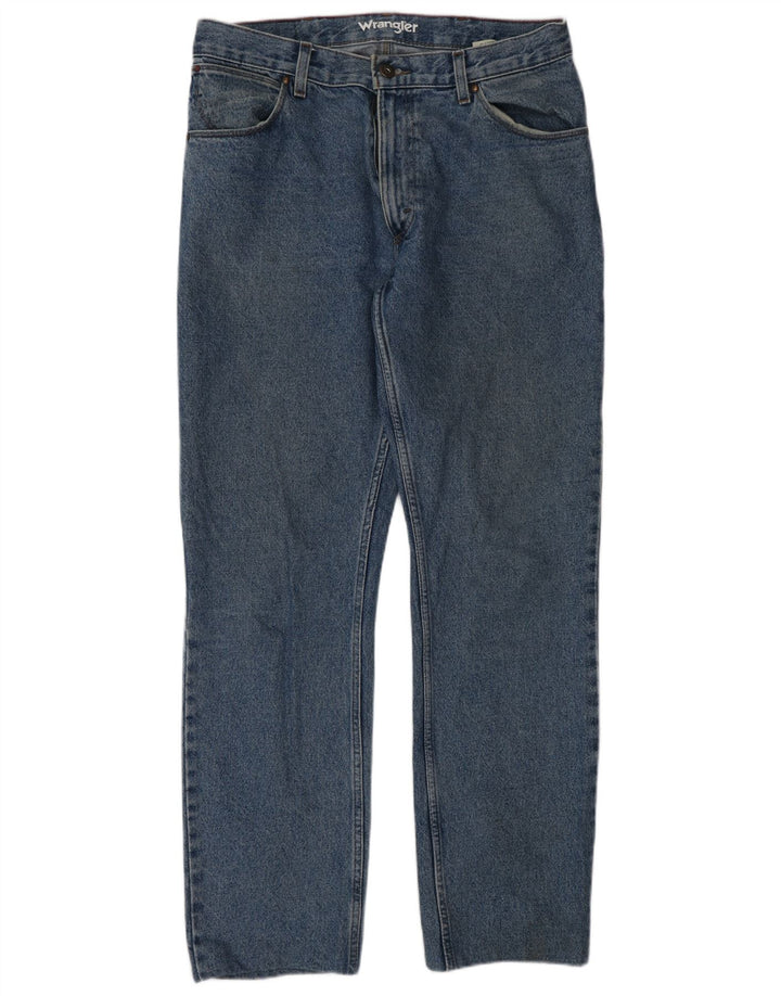 Blugi drepti pentru bărbați Wrangler W33 L34 Bumbac albastru
