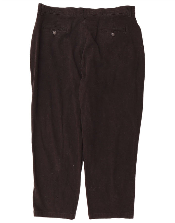 Pantaloni casual crop Lee pentru femei US 18 2XL W38 L28 bumbac negru