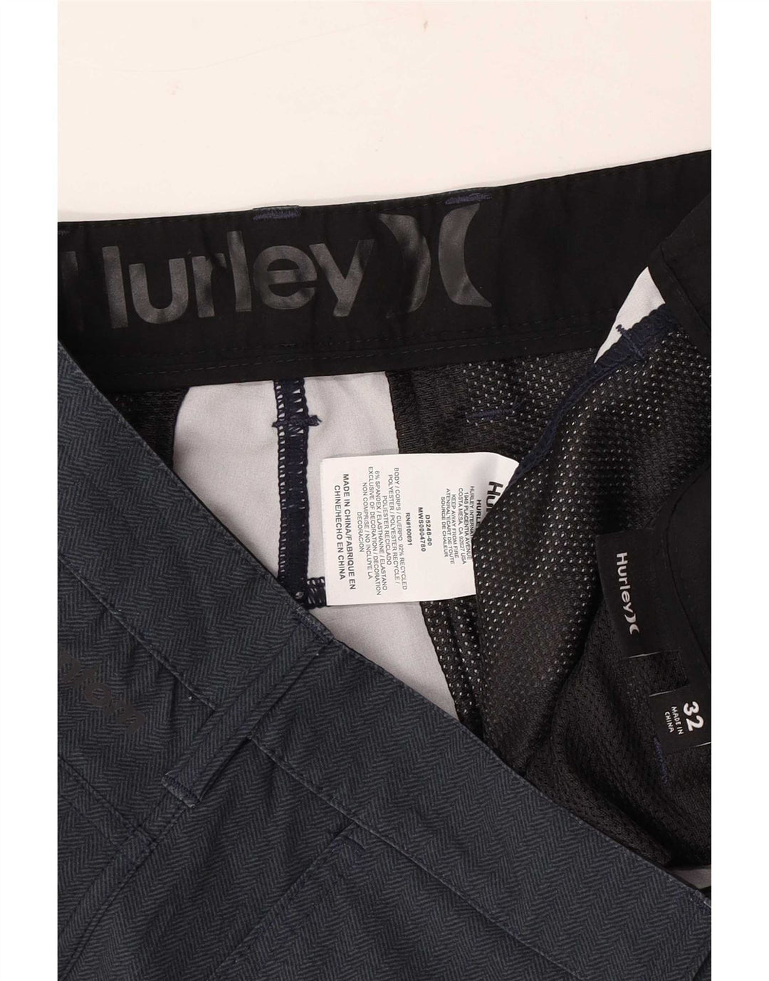 Pantaloni scurți chino pentru bărbați Hurley W32 Poliester bleumarin mediu