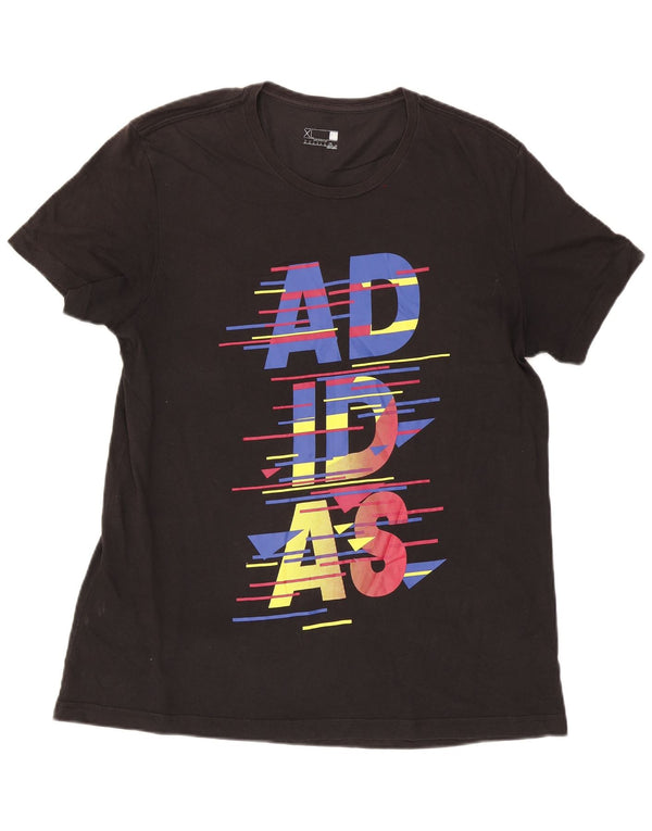 Tricou Adidas Climalite Graphic Top XL Bumbac Negru