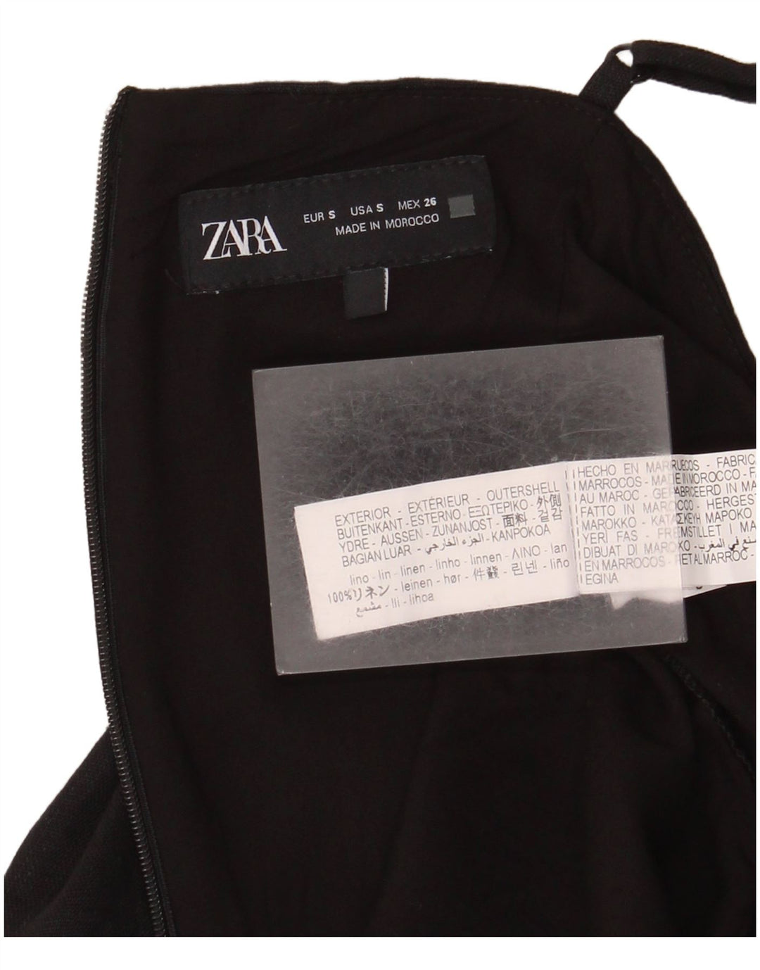 Costum pentru femei Zara UK 10 Small Black Linen
