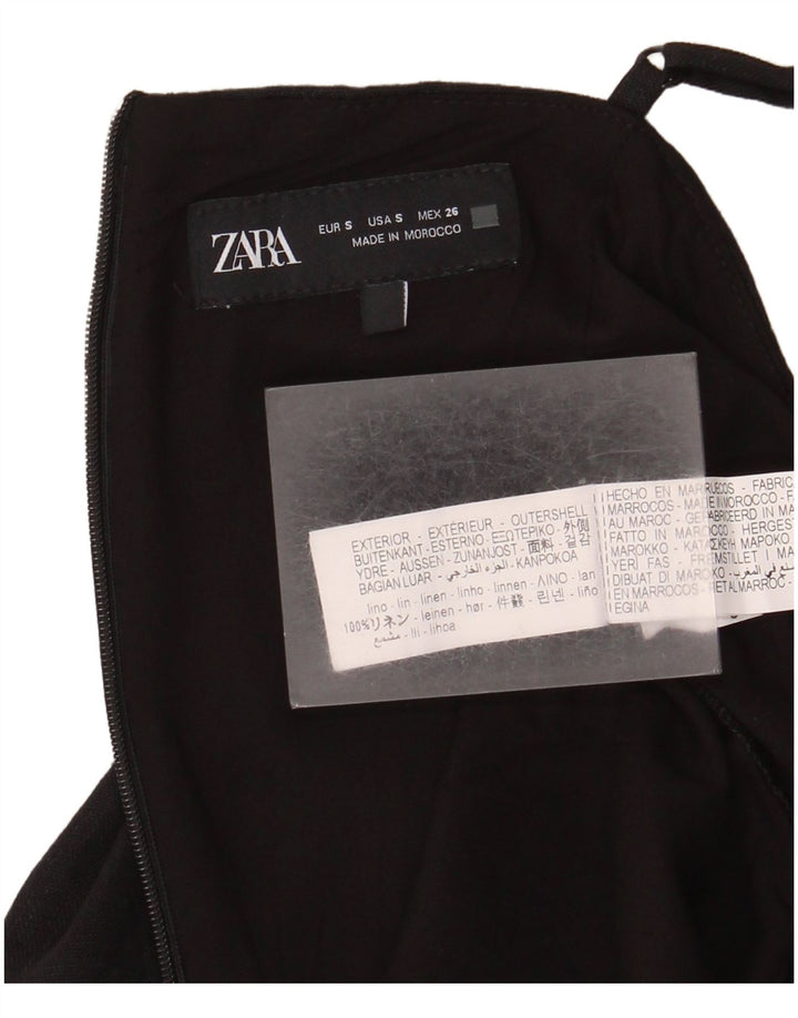 Costum pentru femei Zara UK 10 Small Black Linen