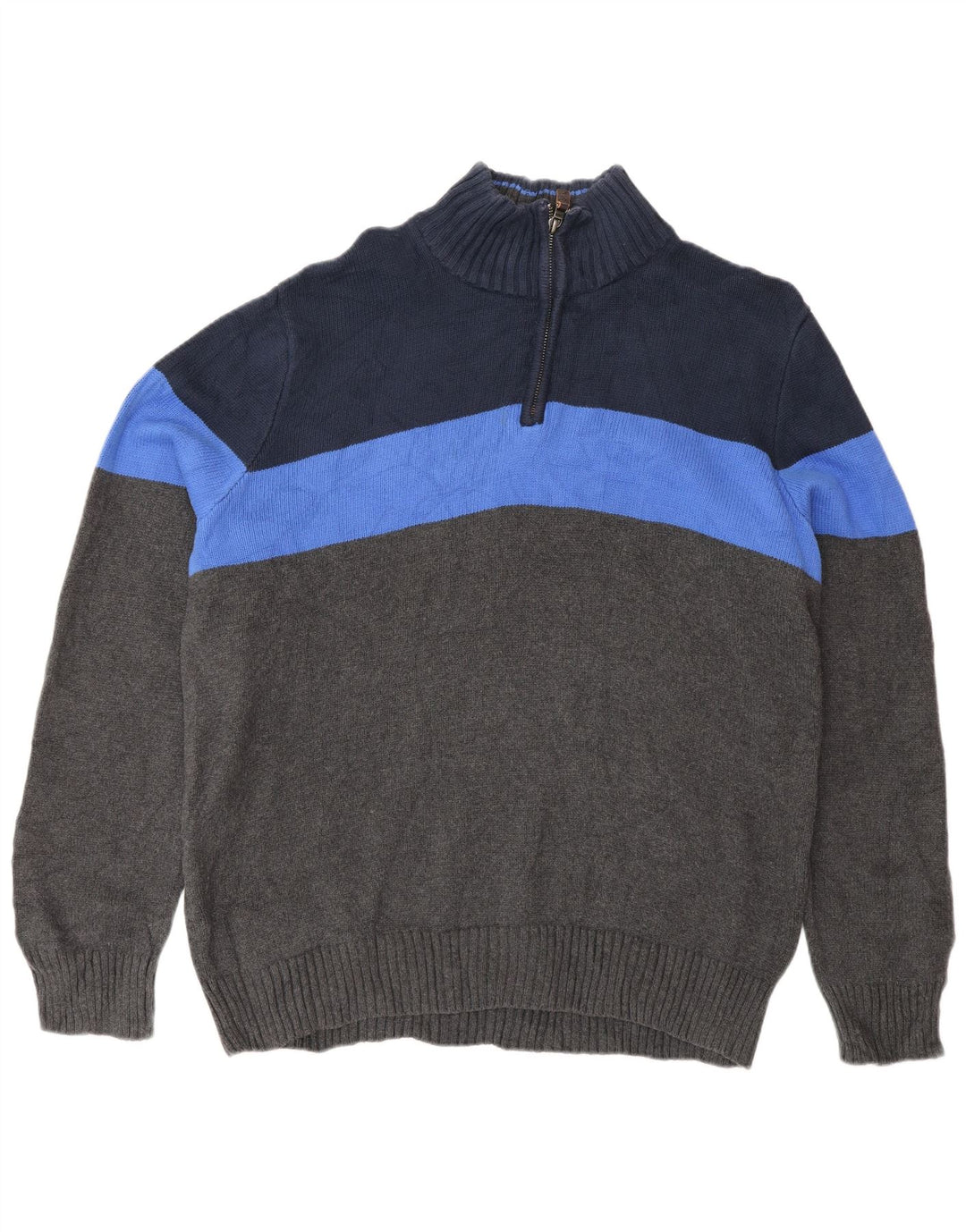 Pulover pentru bărbați Eddie Bauer, cu fermoar, cu gât, din bumbac mare, color bloc
