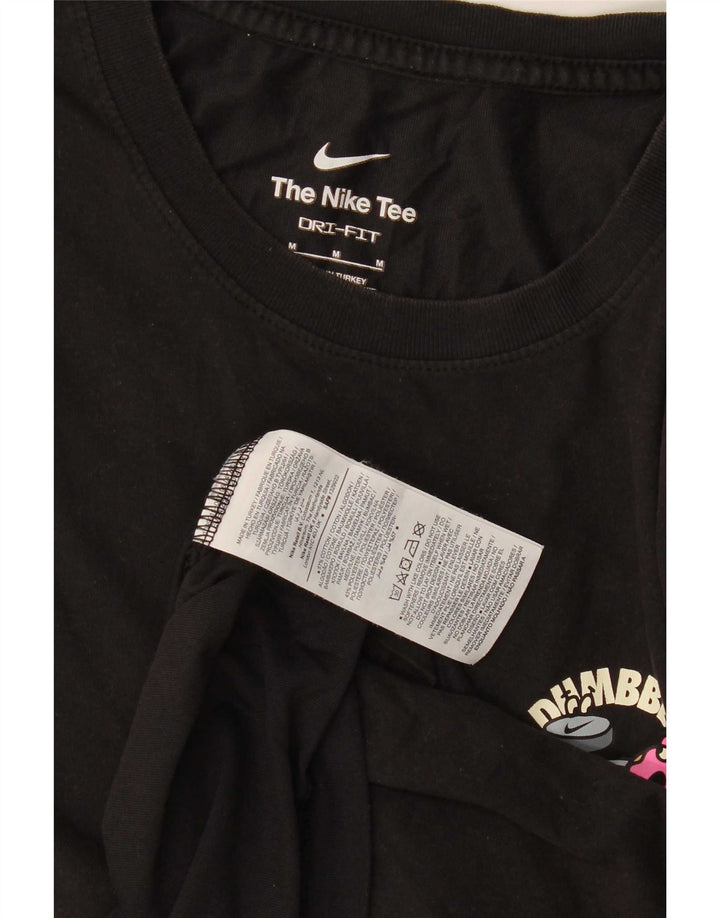 Tricou grafic Nike pentru bărbați cu gantere Donuts Top mediu din bumbac negru