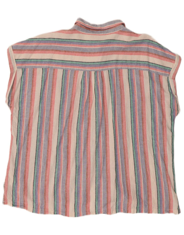 Bluză cămașă fără mâneci pentru femei Orvis UK 18 XL, cu dungi multicolore