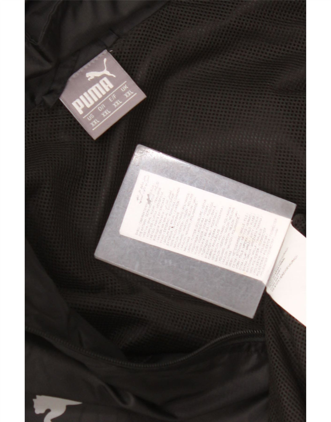 Jachetă de ploaie cu glugă PUMA pentru bărbați UK 44 2XL Nylon negru