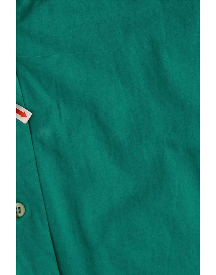 Bluză cămașă fără mâneci pentru femei VINTAGE UK 12 Turcoaz mediu