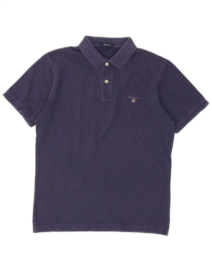 Tricou polo pentru bărbați Gant, bumbac, albastru bleumarin