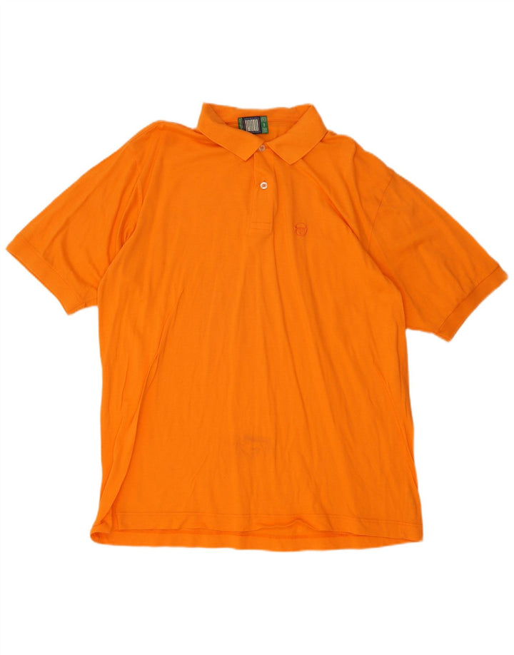 Tricou polo Sergio Tacchini pentru bărbați XL bumbac portocaliu