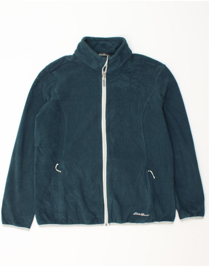 EDDIE BAUER Womens Fleece Jacket UK 16 Large Green Polyester Vintage Eddie Bauer and Second-Hand Eddie Bauer from Messina Hembry 