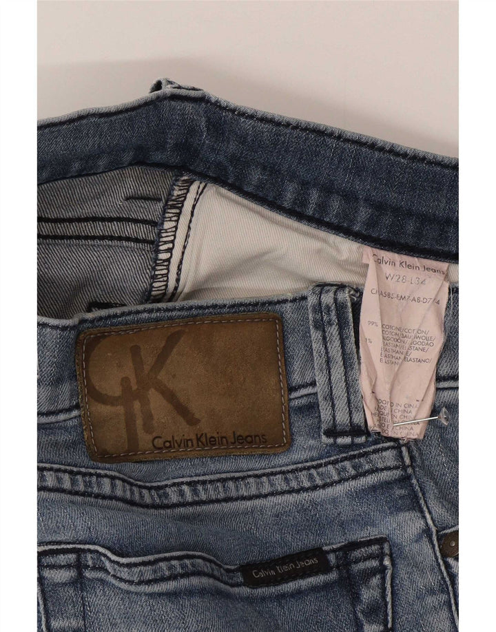 Calvin Klein Jeans Mens Slim W28 L34 Blue Bumbac