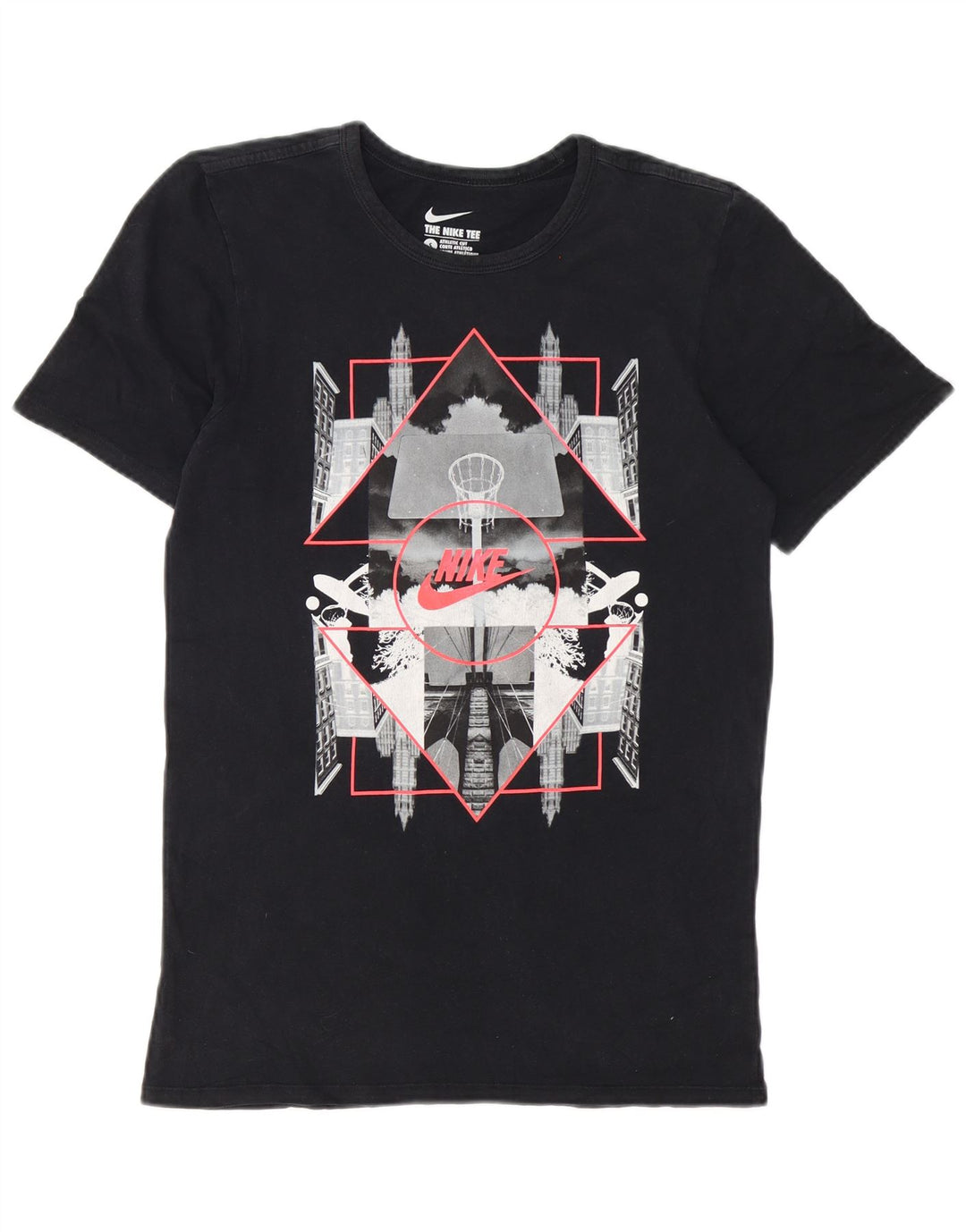 Tricou grafic Nike pentru bărbați, cu croială atletică, top mic negru