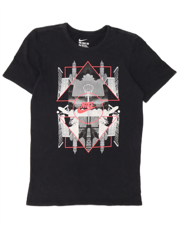 Tricou grafic Nike pentru bărbați, cu croială atletică, top mic negru