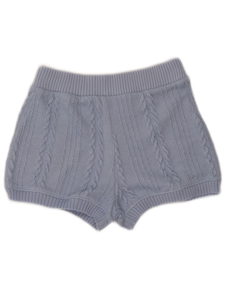 ZARA Womens Crop Knit 2 Piece Set UK 12 Medium Blue