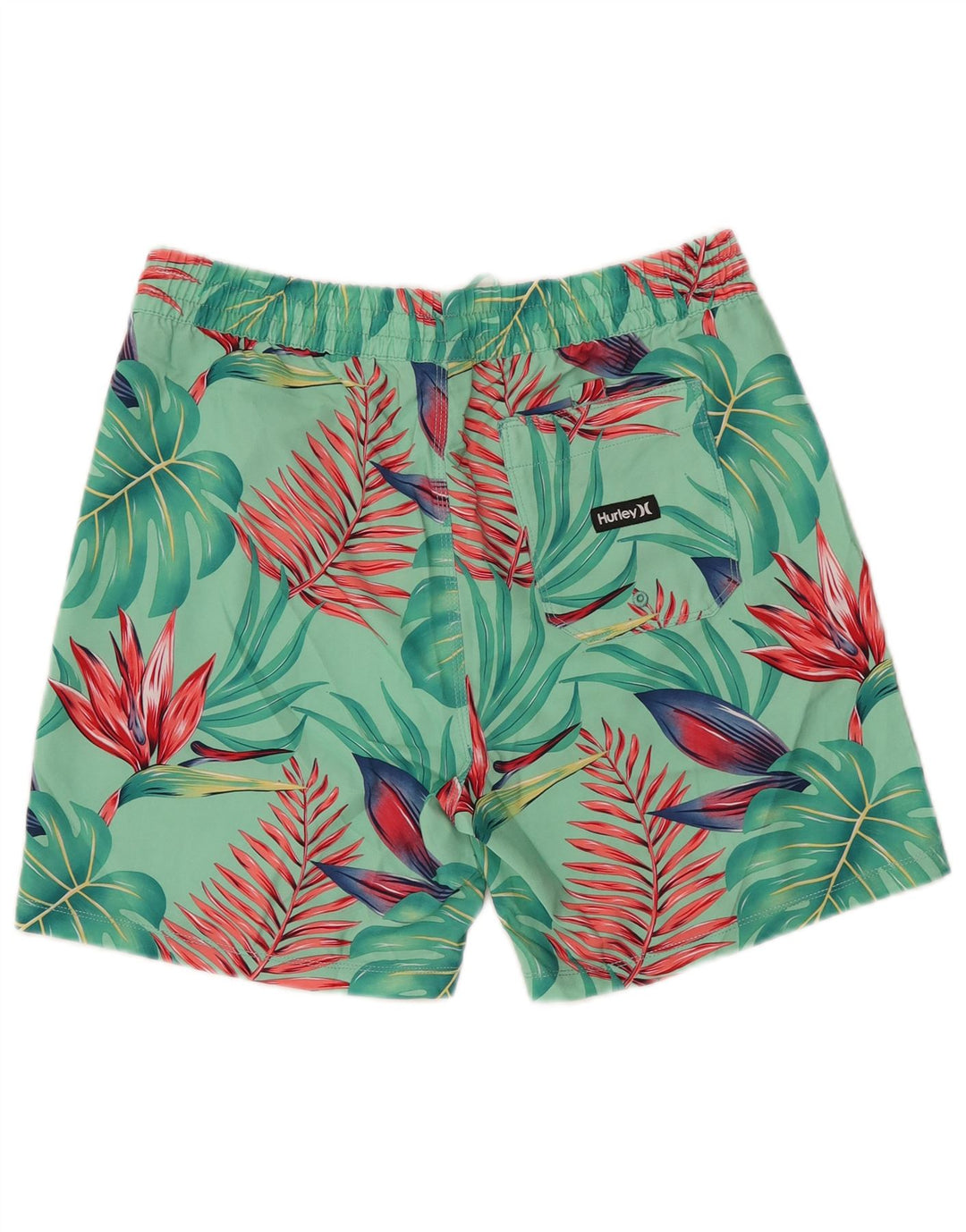 HURLEY Pantaloni scurți de înot pentru bărbați, verde mediu, poliester floral