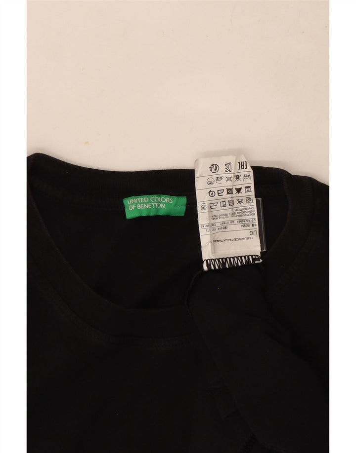 Tricou Benetton pentru bărbați Top mare din bumbac negru