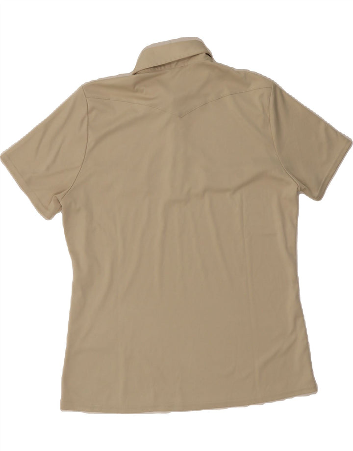 BENETTON Mens Polo Shirt Medium Beige Vintage Benetton and Second-Hand Benetton from Messina Hembry 