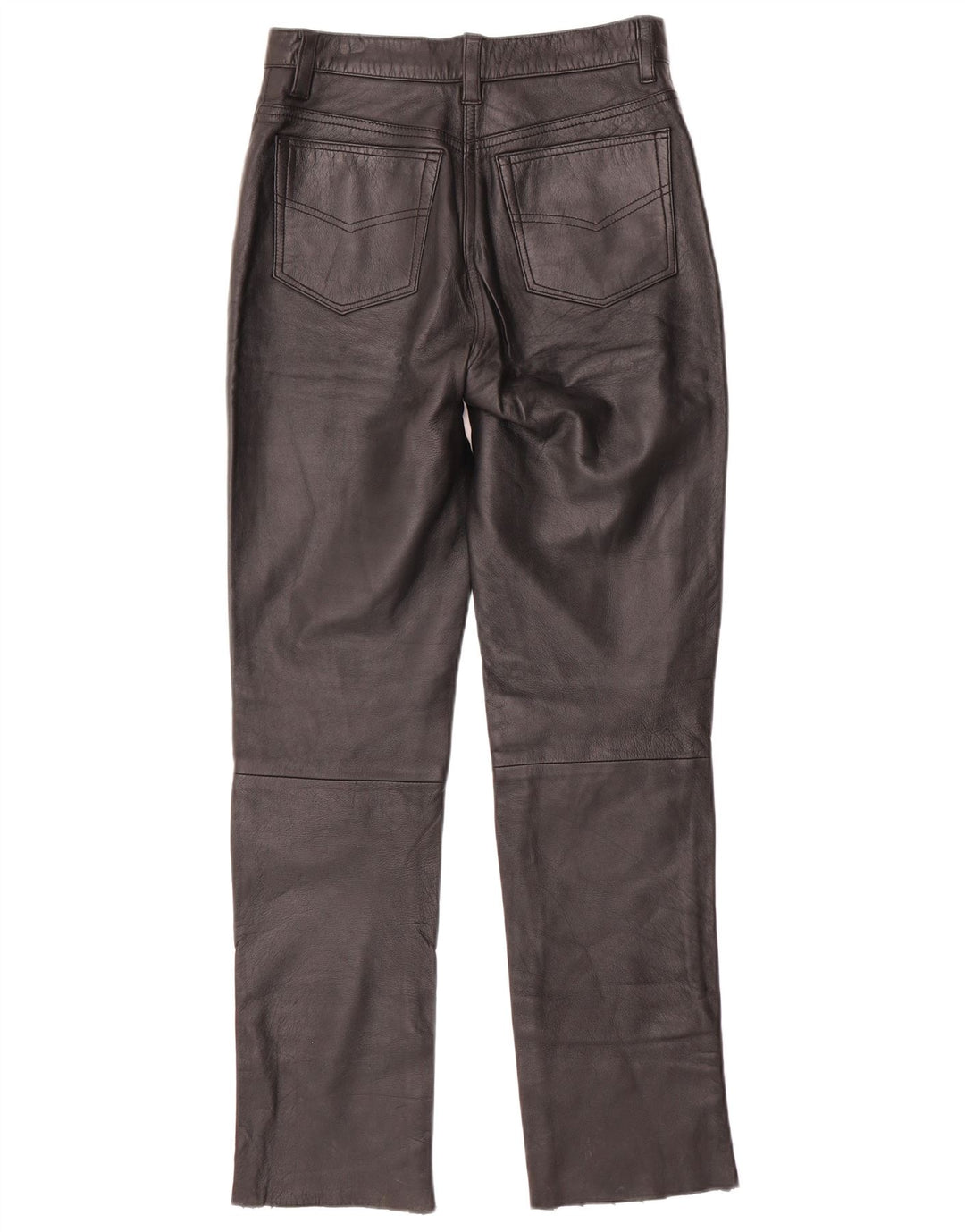 Pantaloni subțiri din piele pentru femei VINTAGE W28 L30 negru