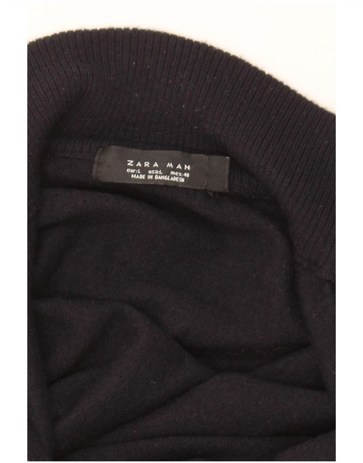 Pulover cardigan pentru bărbați Zara, mare, negru
