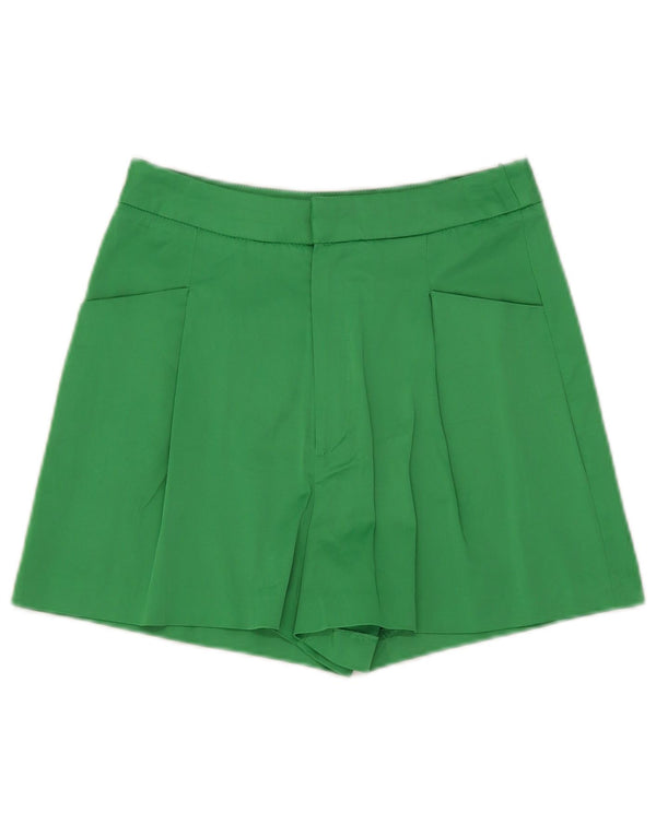 Pantaloni scurți casual pentru femei cu talie înaltă Zara Mici W26 Poliester verde