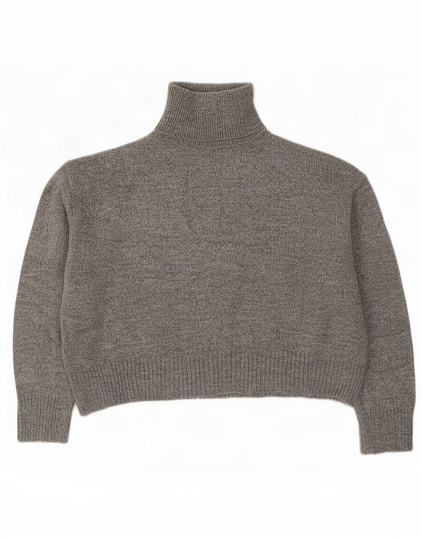 Pulover supradimensionat pentru femei Zara, cu gât rulat, UK 14, acrilic, gri mediu