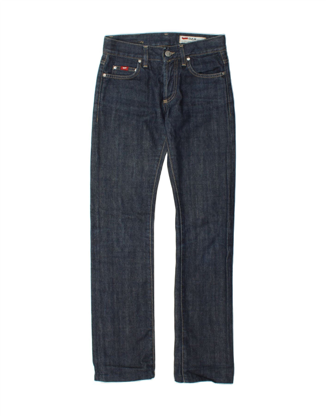 GAS Mens Straight Jeans W24 L30 Navy Blue Cotton Vintage Gas and Second-Hand Gas from Messina Hembry 