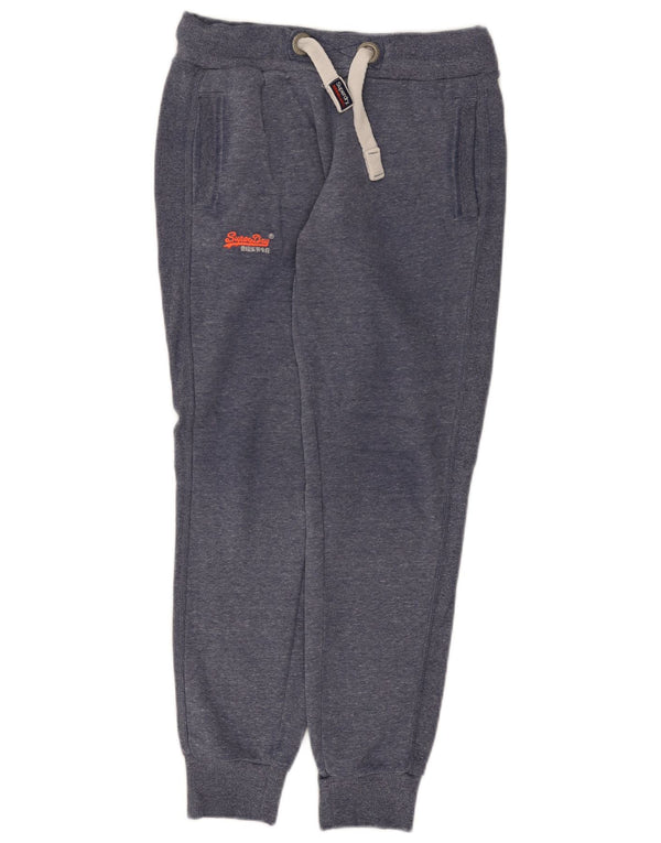 Pantaloni de trening Superdry Slim Fit pentru bărbați Pantaloni de jogging mici, albastru, pete
