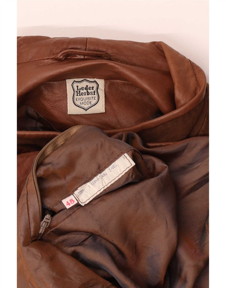 Jachetă de piele pentru femei Leder Herbst UK 18 XL maro clasică