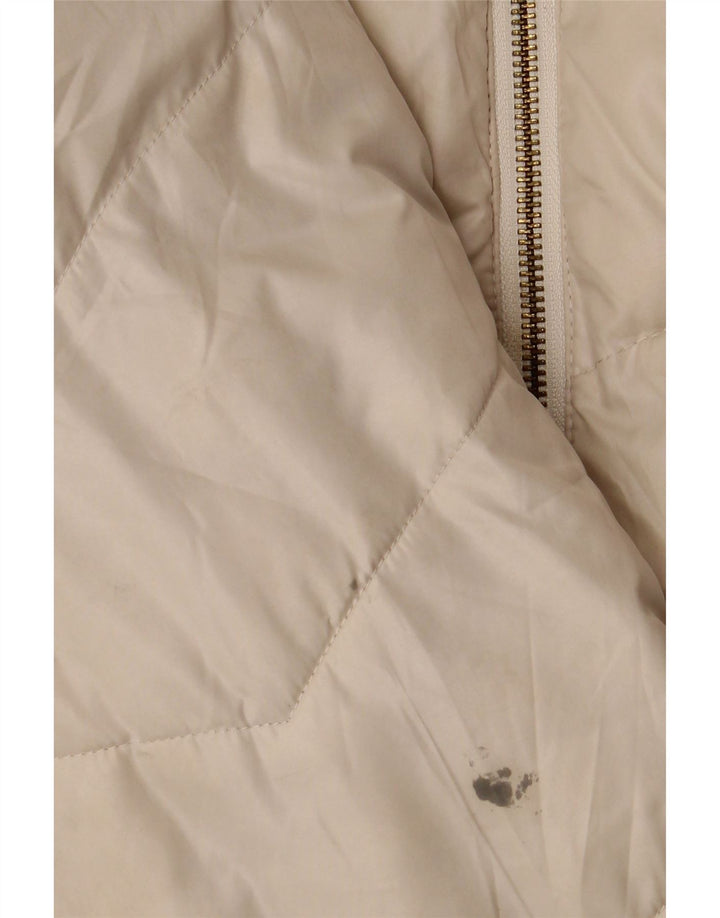Palton capitonat supradimensionat cu glugă pentru femei Marks & Spencer UK 14 Medium Off White
