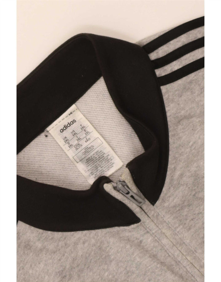 Jachetă de trening pentru bărbați Adidas, 2XL, bumbac color bloc, gri