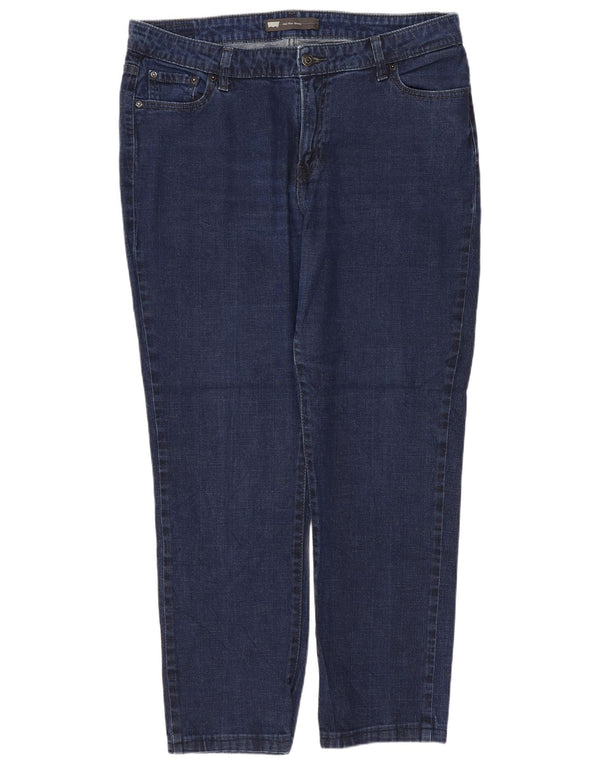 LEVI'S Womens Mid Rise Skinny Jeans US 16 2XL W33 L27 Navy Blue Cotton