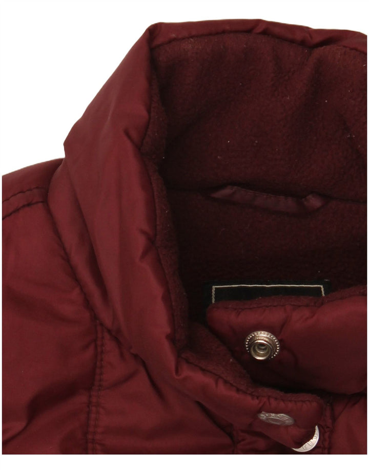 Jachetă căptușită Guess pentru femei UK 10 Small Burgundy Nylon
