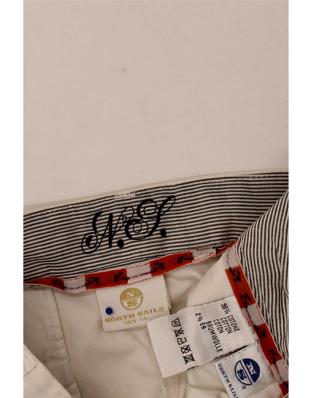 North Sails Pantaloni Chino Drepți Femei IT 44 Medium L32 L25 Alb