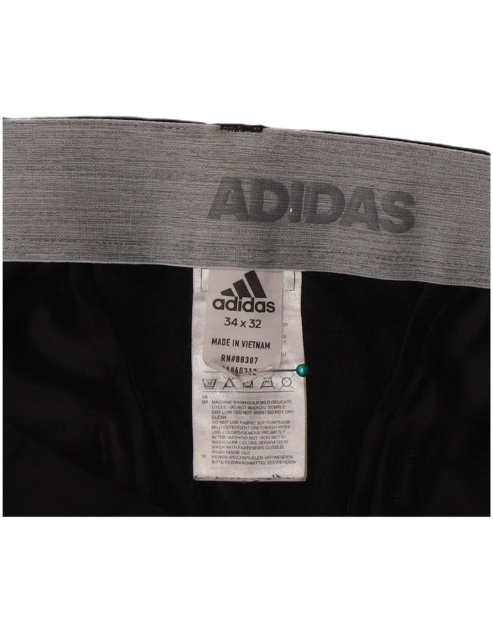Pantaloni chino subțiri pentru bărbați Adidas W34 L32 poliester negru