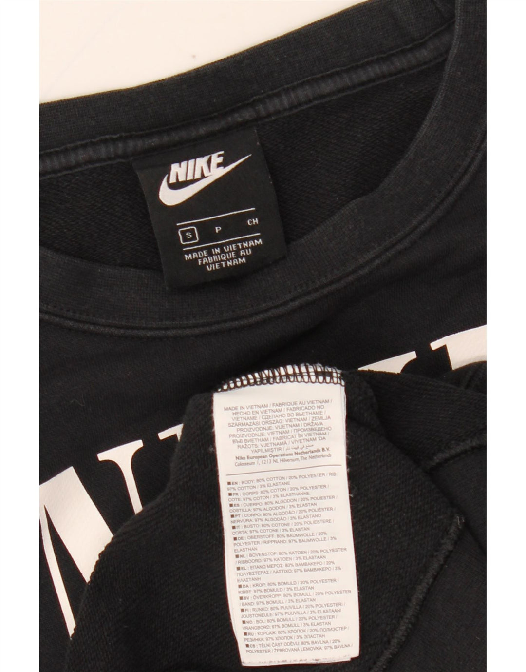 Pulover supradimensionat pentru femei NIKE UK 10, mic, negru, color block