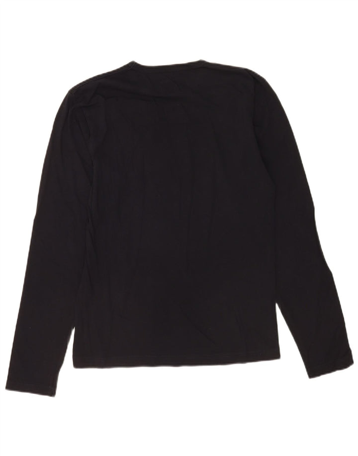 Helly Hansen Top grafic pentru bărbați cu mânecă lungă, mic, negru
