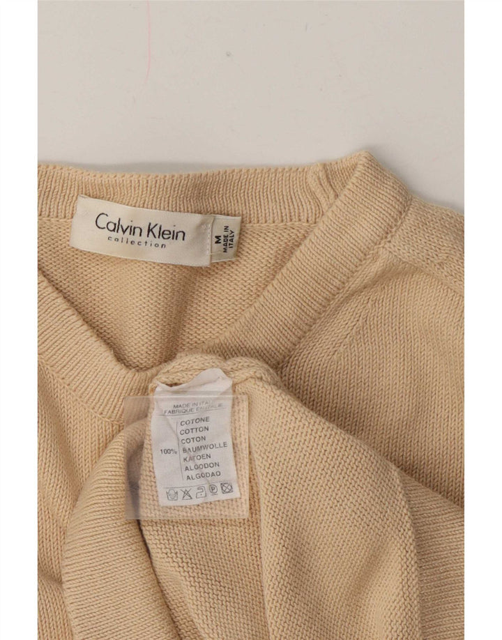 Pulover Calvin Klein pentru femei, cu formă obișnuită, cu gât crew, bej mediu, UK 12