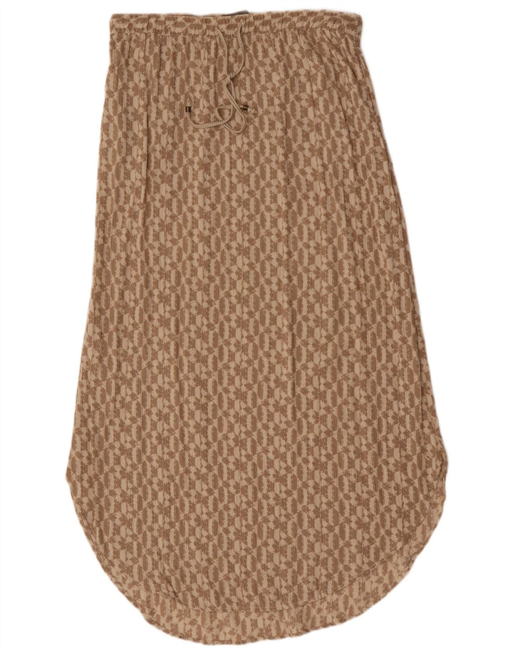 Fusta Maxi pentru femei Eddie Bauer UK 14 Medium W30 Bej Rayon geometric